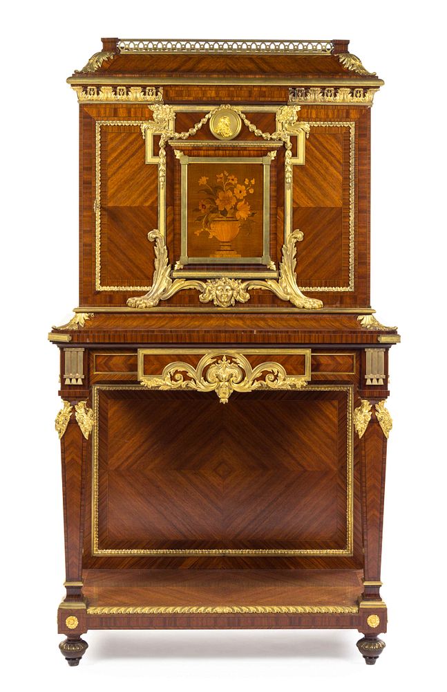 Appraisal: A Louis XVI Style Gilt Bronze Mounted Kingwood and Marquetry