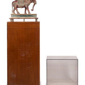 Appraisal: An Indian Carved Wood Model of an Elephant in a