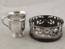 Appraisal: A Victorian silver decanter coaster formed as a royal crown