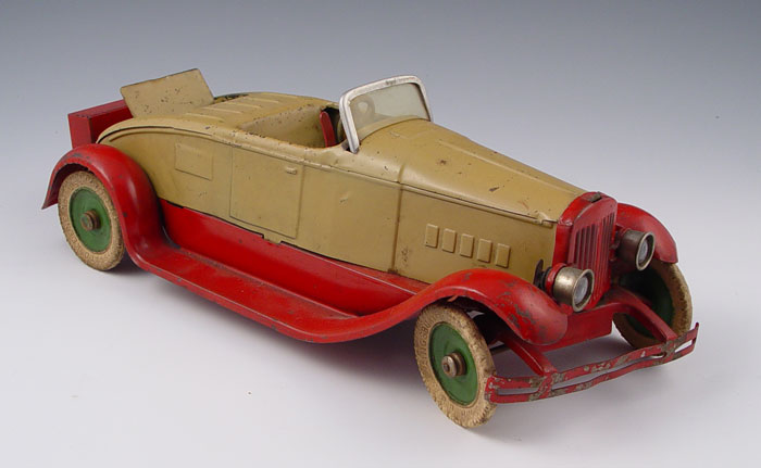 Appraisal: KINGSBURY TIN TOY CONVERTIBLE Circa 's convertible with rumble seat