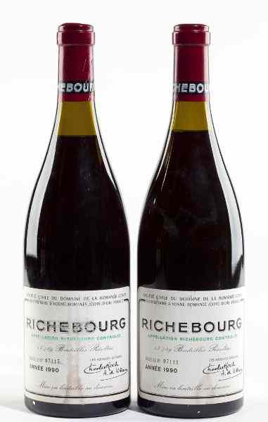 Appraisal: RichebourgDomaine Romanee-Conti bottles - cm - cm lbsl''The DRC produced