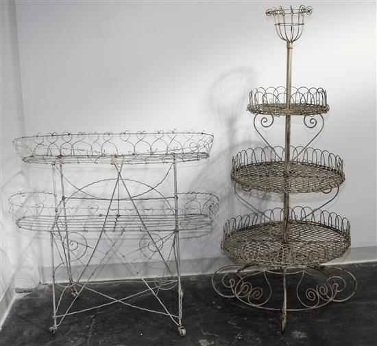 Appraisal: Sale Lot Two Victorian Wirework Planters th th century one