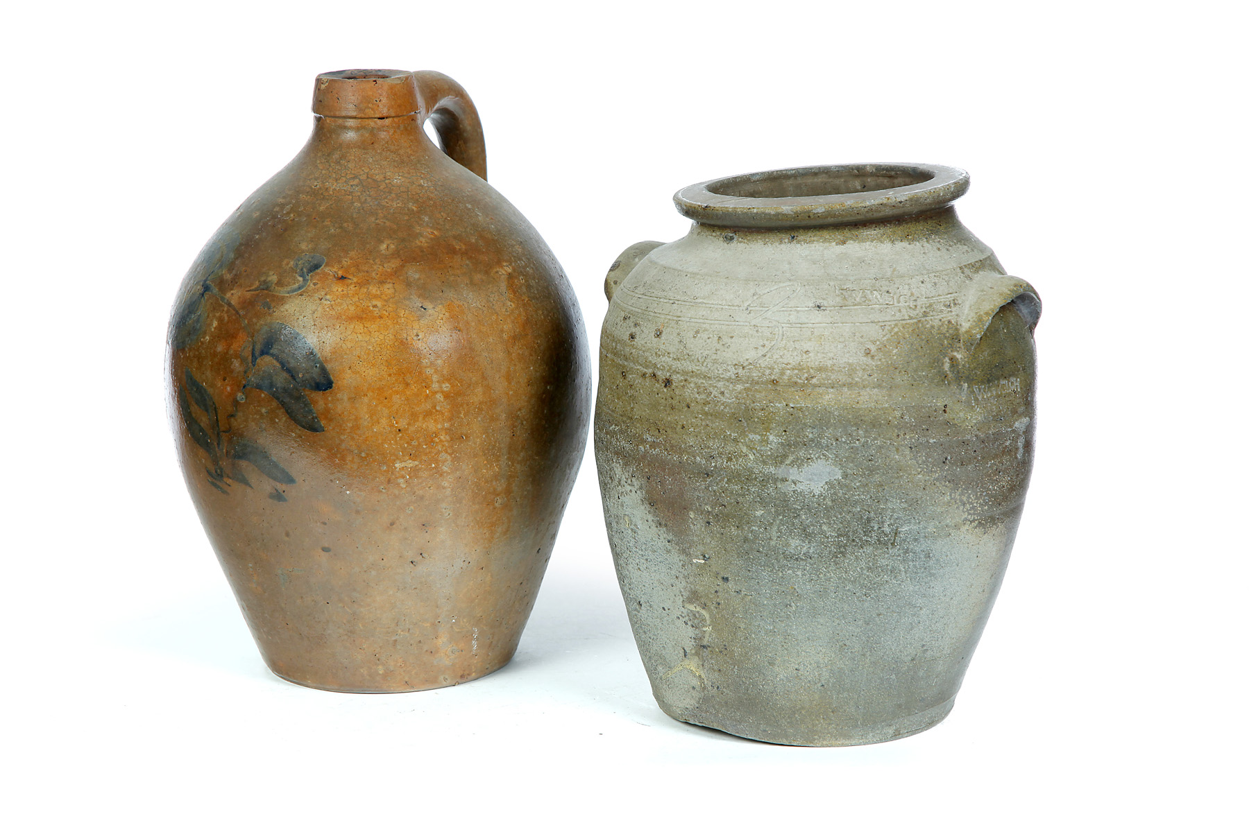 Appraisal: OHIO STONEWARE CROCK AND JUG Second half- th century A