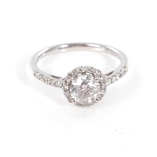 Appraisal: Diamond engagement ring ct round brilliant-cut diamond color H clarity