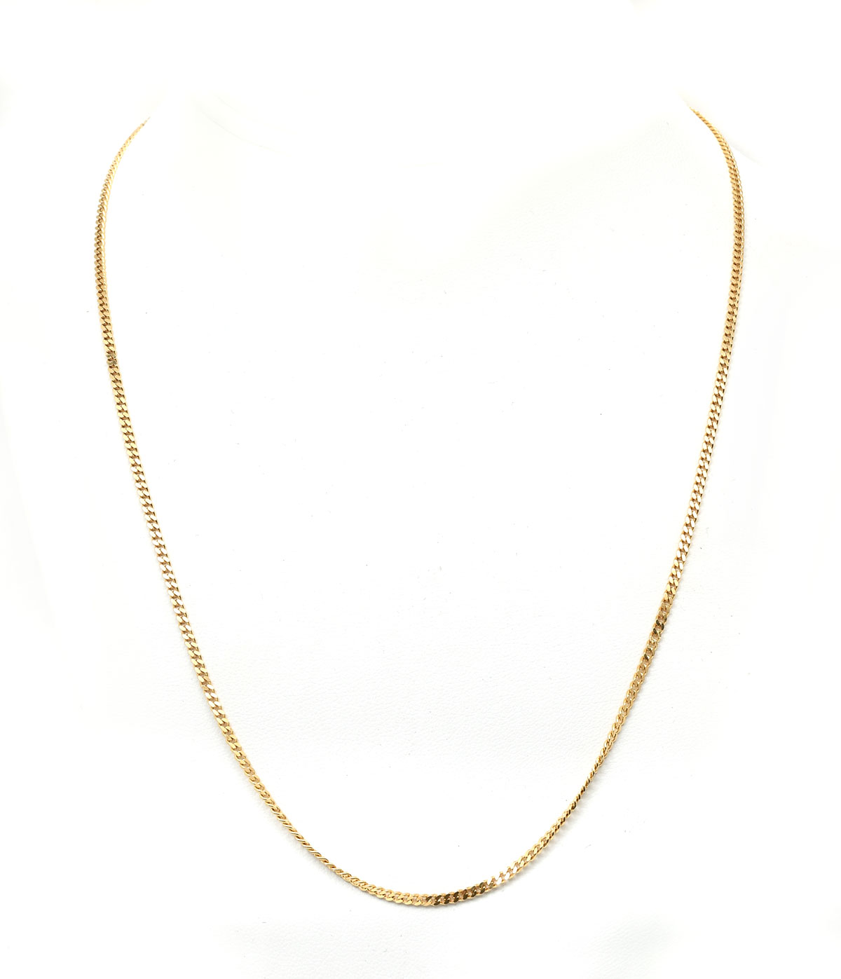 Appraisal: 's K ITALIAN FLAT CURB LINK CHAIN '' yellow gold