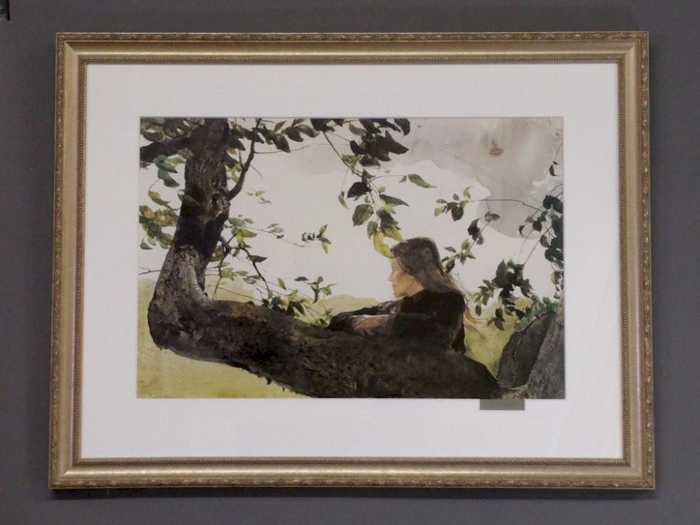 Appraisal: Andrew Wyeth Hand Signed Print Helga Orchard Andrew Wyeth American