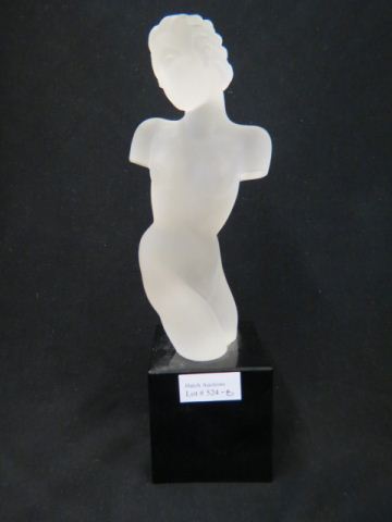 Appraisal: Lalique Crystal Figurine of a Nude Torso frosted on glossy