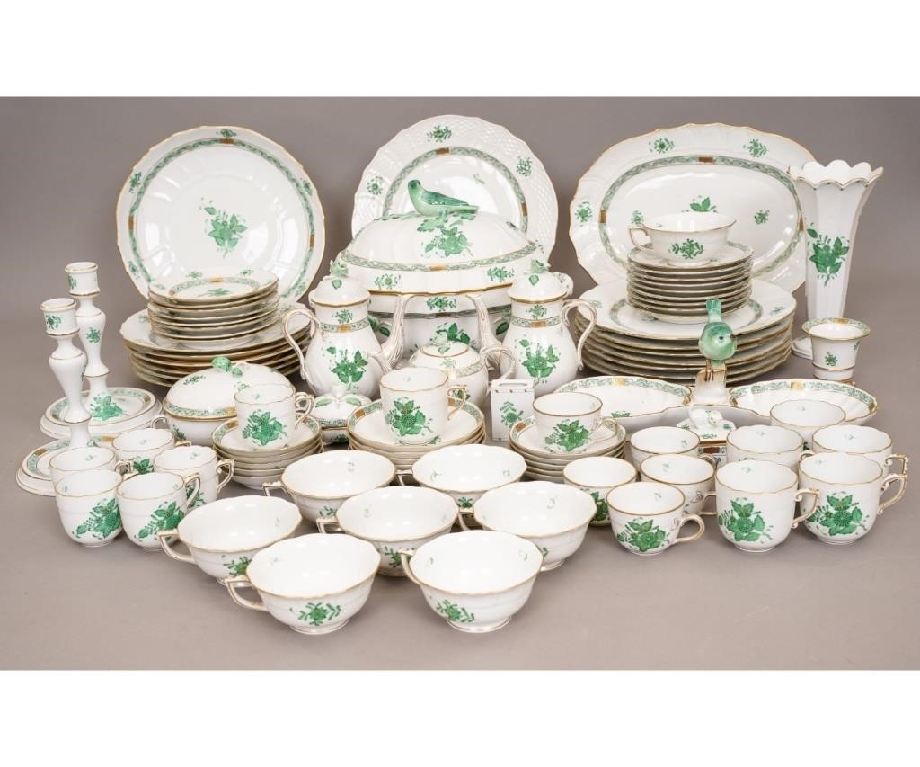 Appraisal: Partial Herend china service handpainted in Hungary in the China