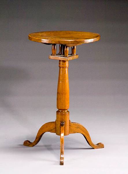 Appraisal: A George III mahogany candlestand th century height in diameter