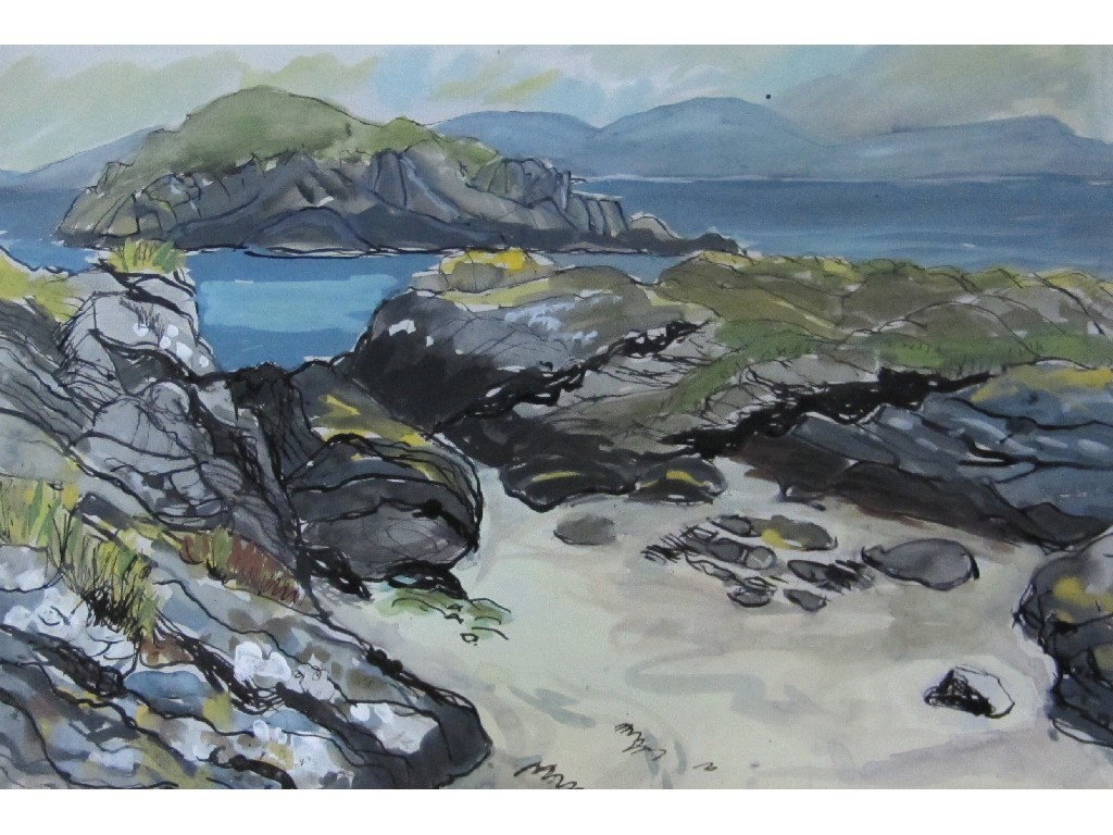 Appraisal: SUILVEN STRACHAN MY FAVOURITE ISLAND COLL Pen and wash signed