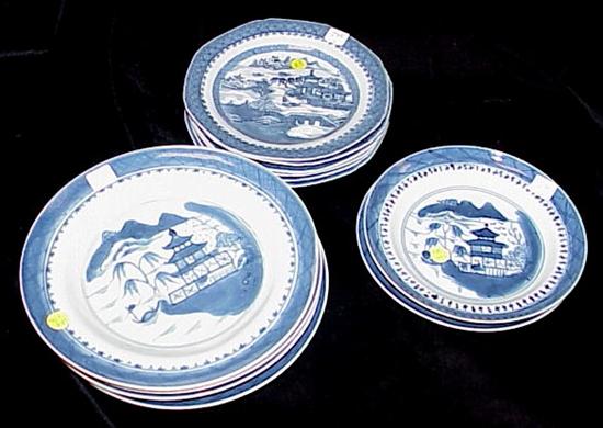 Appraisal: Chinese Export porcelain th C including six Nanking pattern plates