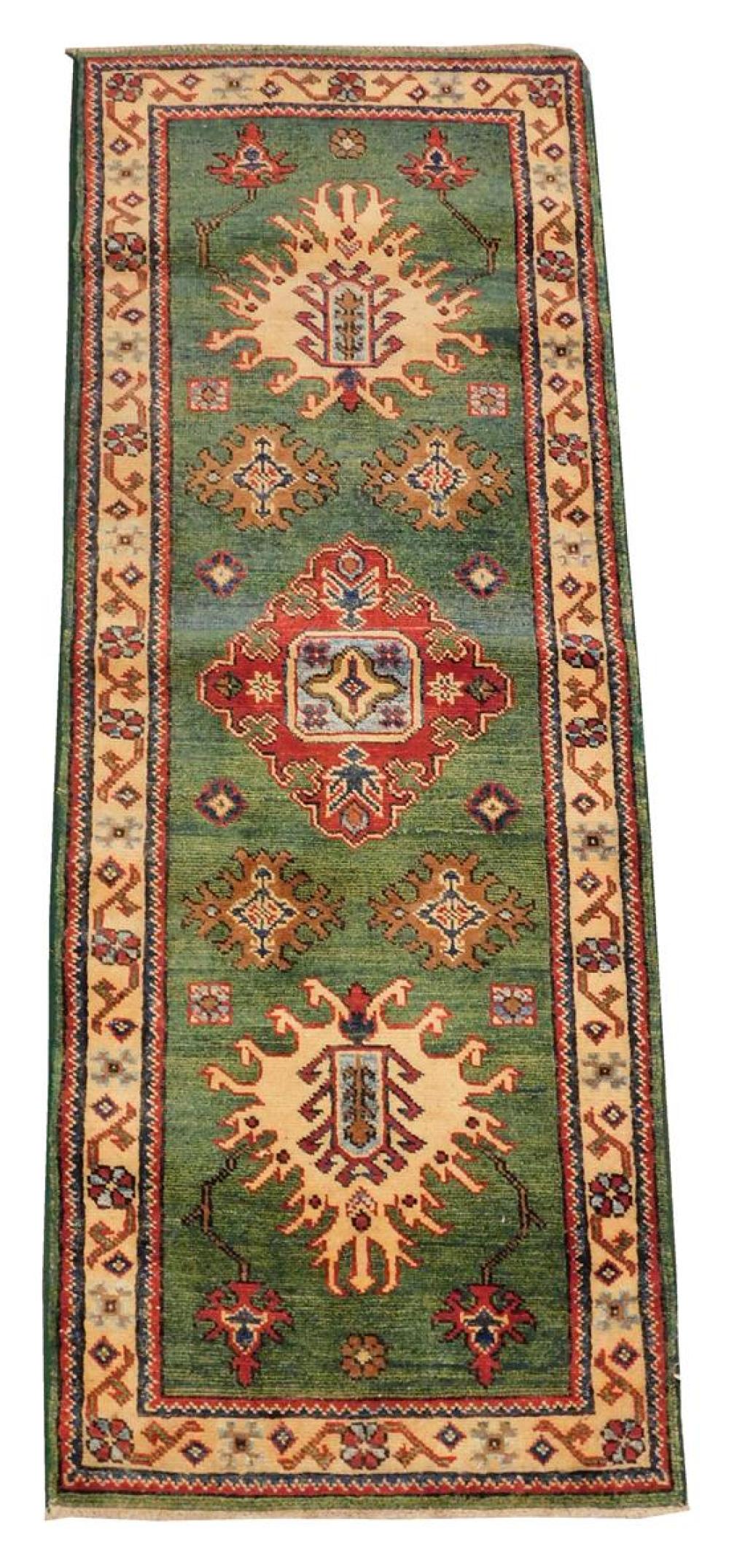 Appraisal: RUG Uzbek Kazak ' x ' hand-made wool on cotton