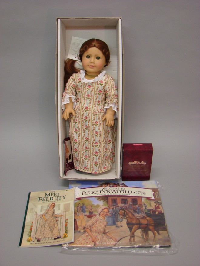 Appraisal: Lot MIB vinyl American Girl Felicity doll Book Meet Felicity