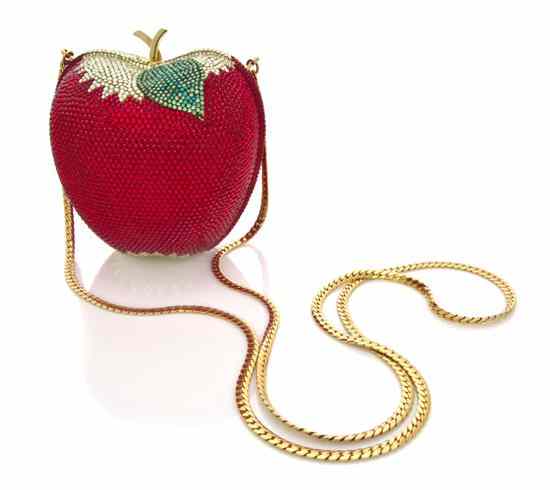 Appraisal: A Finesse La Model Red Crystal Apple Minaudiere green yellow