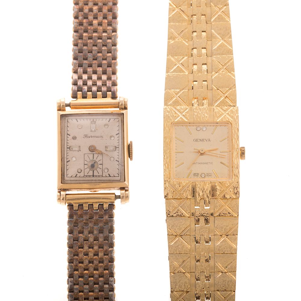 Appraisal: Two Gentlemen's Wrist Watches in K K yellow gold Geneva