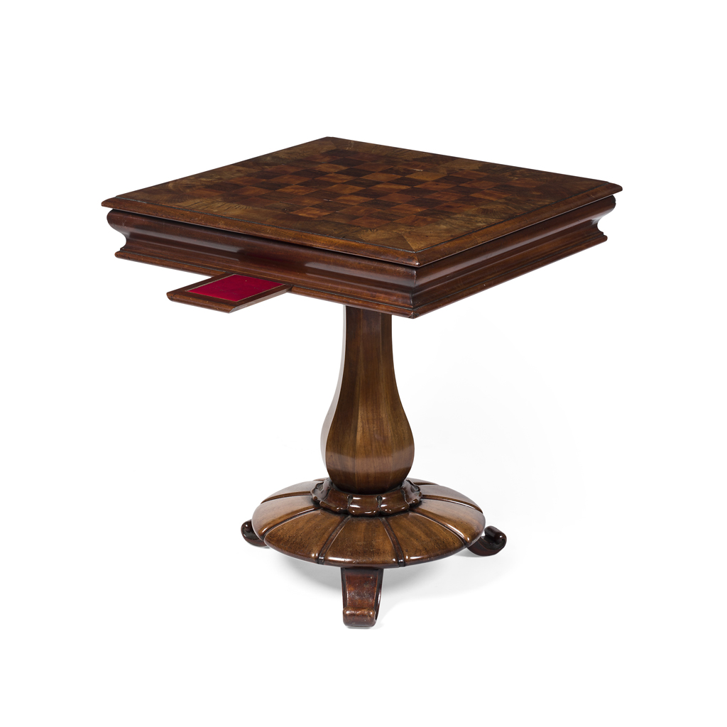 Appraisal: VICTORIAN MAHOGANY ROSEWOOD AND SATIN BIRCH GAMES TABLE MID TH