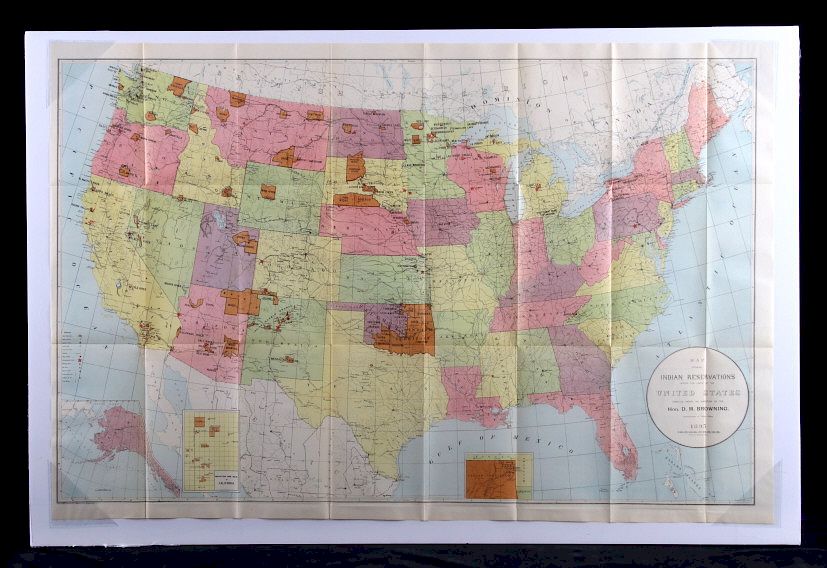 Appraisal: Original Indian Reservation Map This is an original Native American