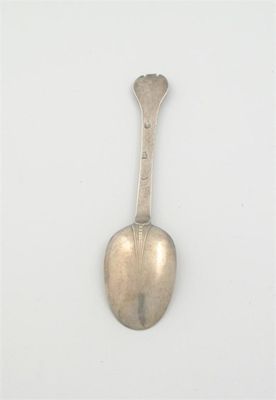 Appraisal: A James II trefid spoon with a bead and reeded