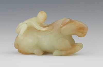 Appraisal: A Chinese Jade Carving of a Monkey Atop a Horse