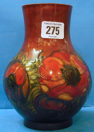 Appraisal: Moorcroft Vase decorated in the Flambe Anemone design height cm