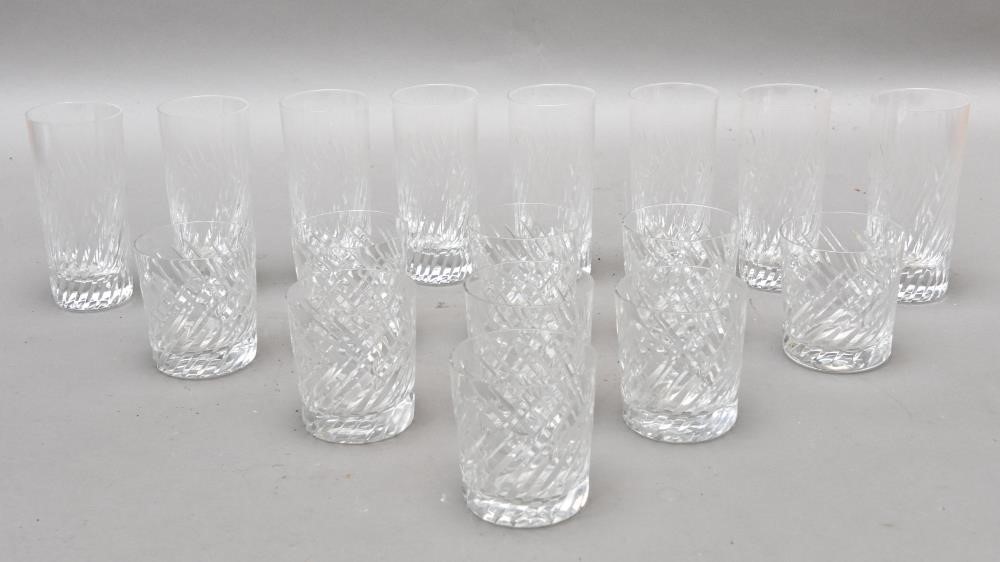 Appraisal: Royal Brierley signed crystal cut glassware to include highballs h