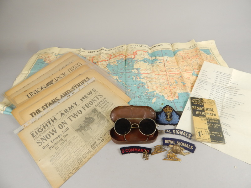 Appraisal: A quantity of military ephemera etc to include a Luftwaffe