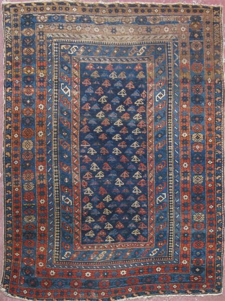 Appraisal: A Kuba rug late th early th century the indigo