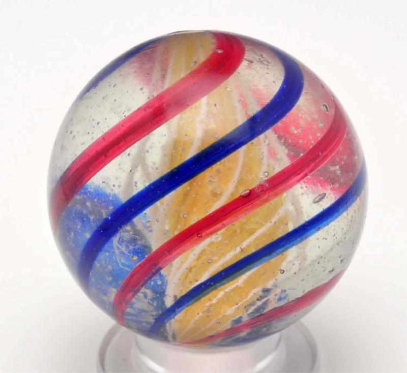 Appraisal: -Stage Solid Core Swirl Marble Description Yellow solid core surrounded