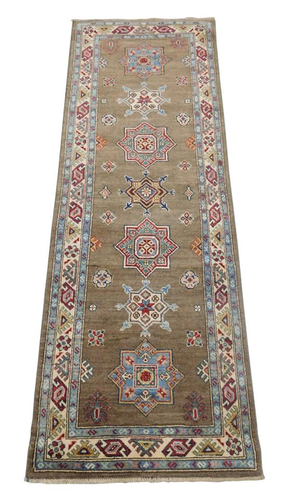 Appraisal: RUG Uzbek Shirvan runner ' x ' hand-made wool polychrome