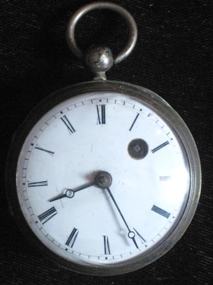 Appraisal: Silver case open face pocket watch th century