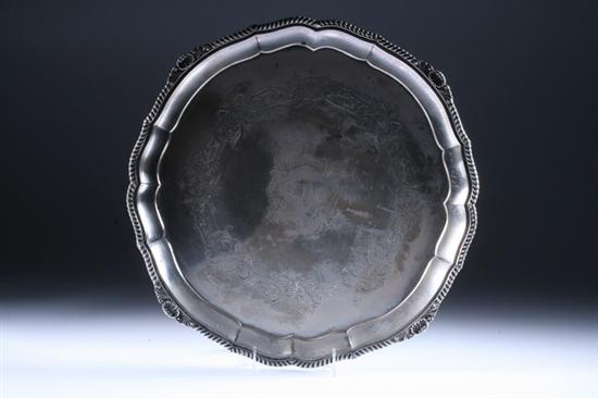 Appraisal: AUSTRO-HUNGARIAN SILVER PLATTER - marks city assay mark illegible Circular