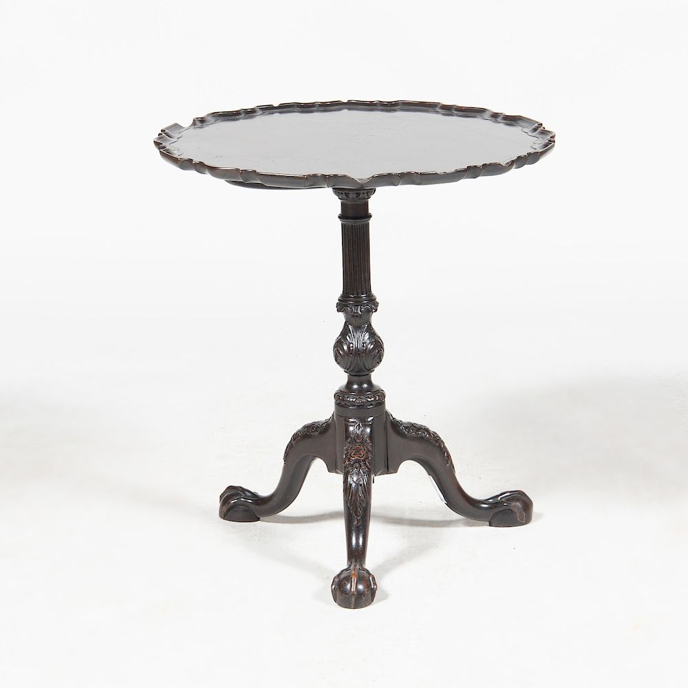 Appraisal: George III Style Mahogany Tripod Table x in diam Property