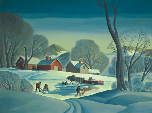 Appraisal: NICHOLS DALE WILLIAM American - ''Putting Up Ice'' oil on