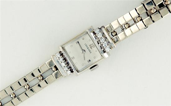 Appraisal: Lady's Longines diamond wristwatch circa works marked Longines Watch Co