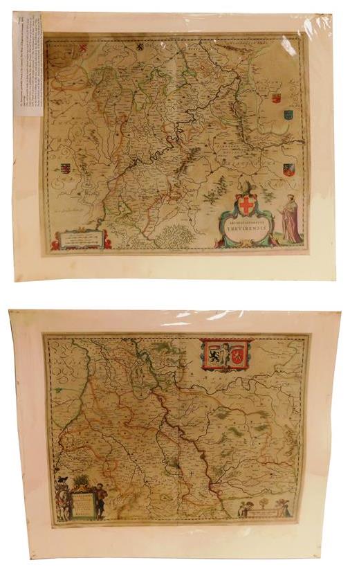 Appraisal: MAPS Two th C hand-colored maps depicting regions within Germany