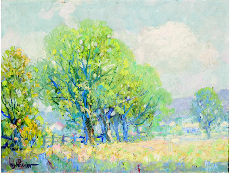 Appraisal: FRANK B NUDERSCHER AMERICAN - Spring landscape oil on board