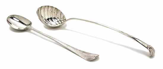 Appraisal: An English Silver Stuffing Spoon Edward Bennett I London together