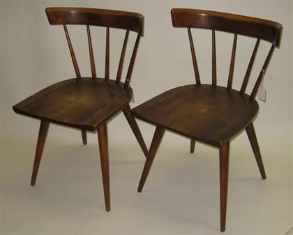 Appraisal: PAUL MCCOBB american - Two chairs circa Dining chairs with