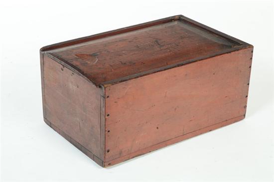 Appraisal: BOX American st half- th century pine Slide lid box