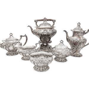 Appraisal: An American Silver Six-Piece Tea and Coffee Service Gorham Mfg