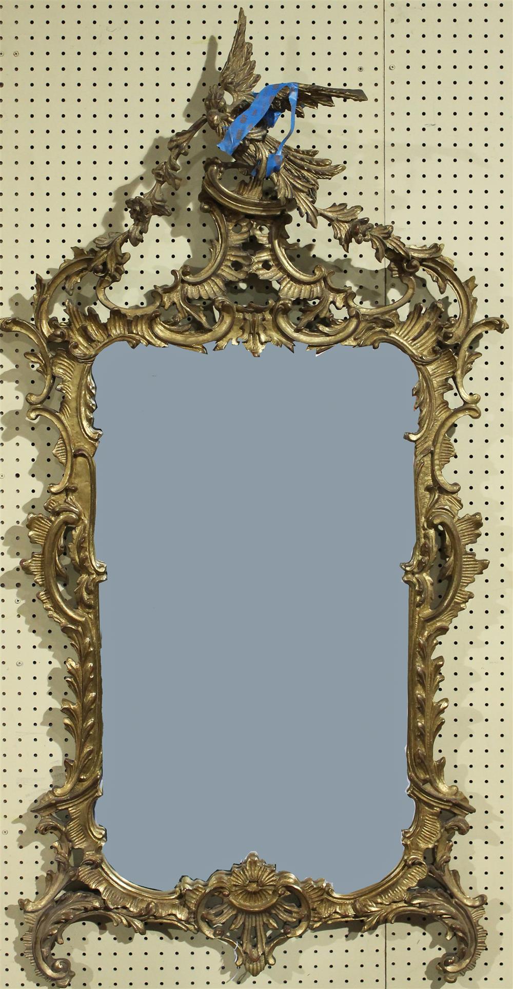 Appraisal: LARGE ROCOCO STYLE GILDED MIRROR ATTRIBUTED TO THE CARVER'S GUILD