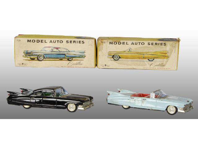 Appraisal: Lot of Japanese Cadillac's with Original Boxes Description Tin friction