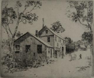 Appraisal: Hubert Morley etching Hubert Morley American c - c -