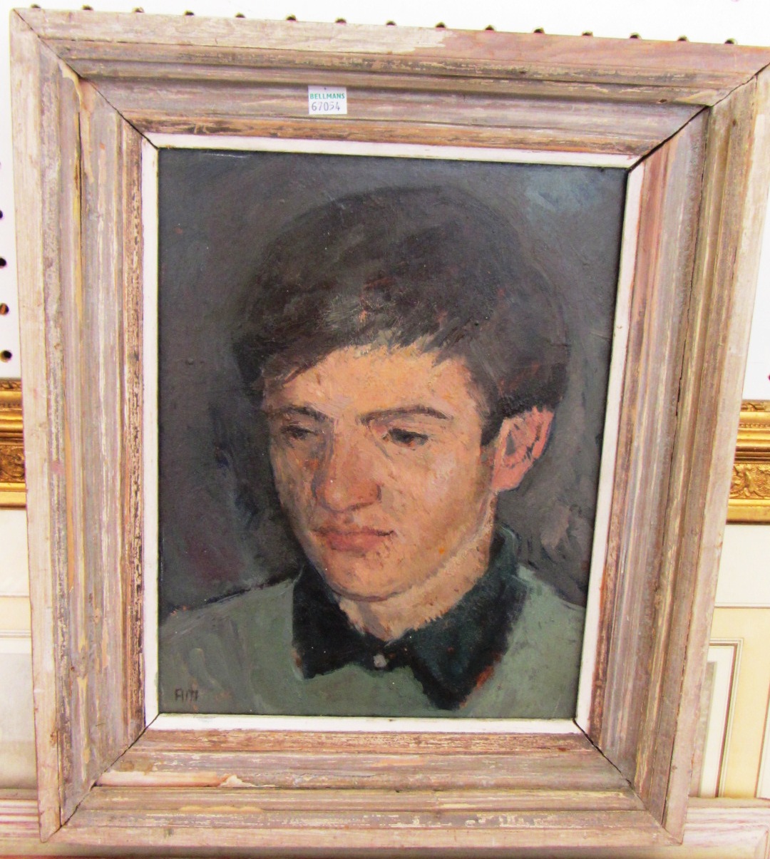 Appraisal: Anthony Morris b 'Norman' oil on board signed with initials