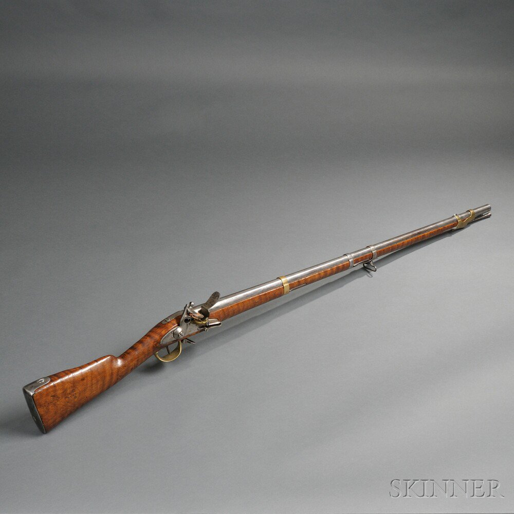 Appraisal: French An IX Dragoon Musket c early th century figured-walnut