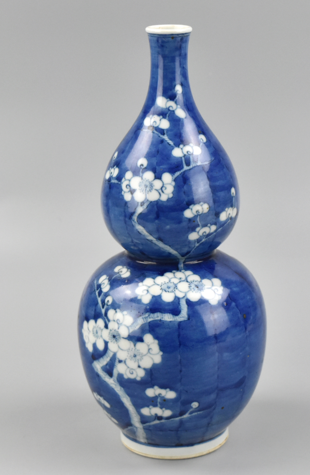 Appraisal: A Chinese blue white prunus gourd vase th Century Prunus