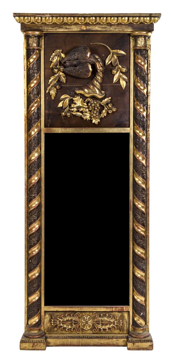 Appraisal: Sale Lot An Italian Carved and Parcel Gilt Pier Mirror