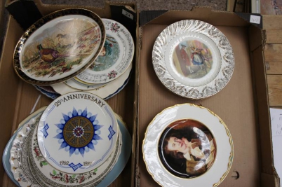 Appraisal: A collection of Two Trays featuring various plates from Aynsley