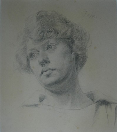 Appraisal: AUGUSTUS JOHN BRITISH - A FEMALE HEAD Signed pencil cm