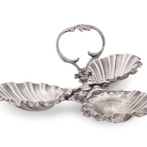 Appraisal: A Cartier Silver Tripartite Dish Paris th Century stamped 'Cartier'